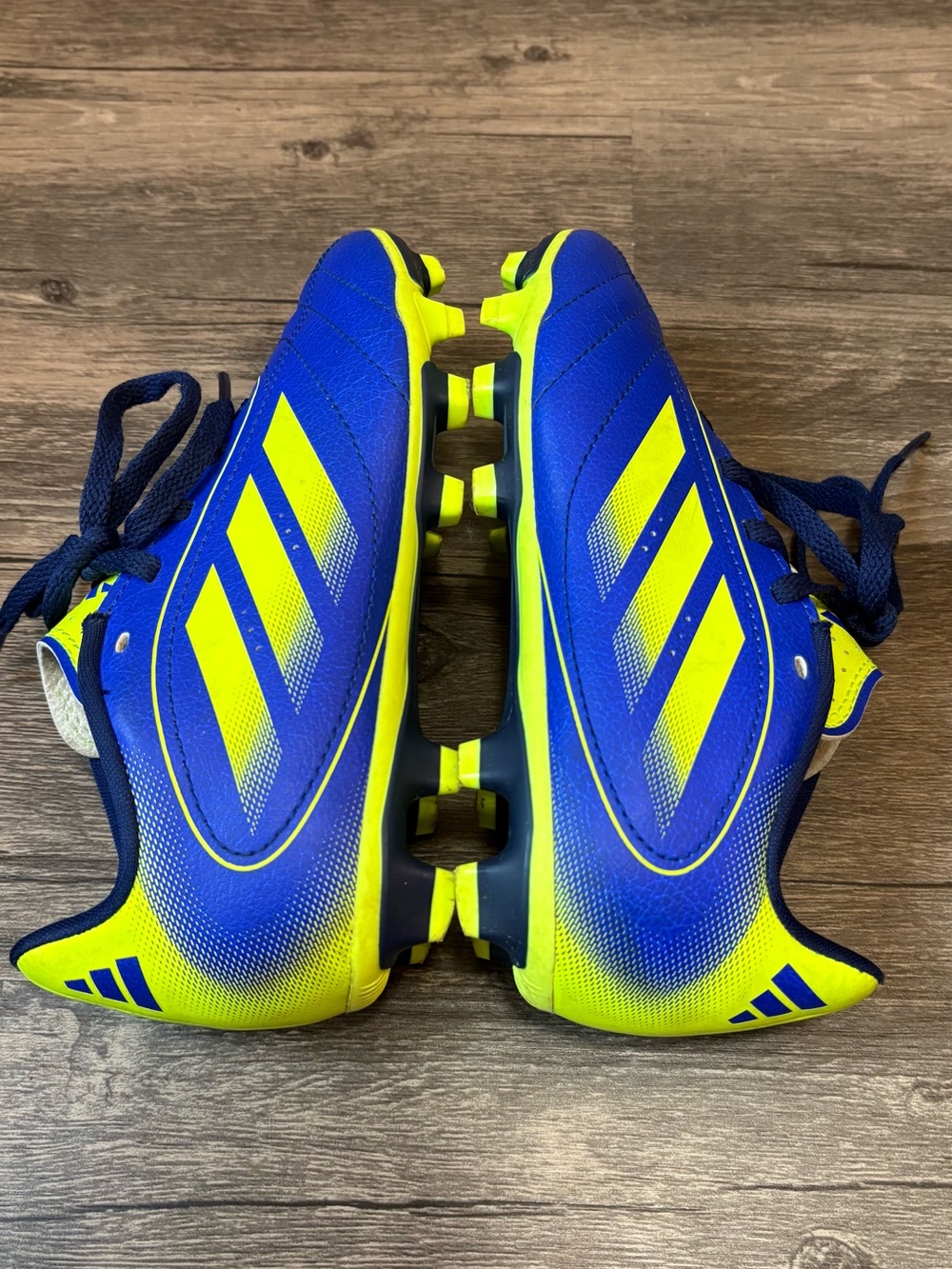 adidas Kids Goletto lX Soccer Cleats Blue/Yellow, Size 13